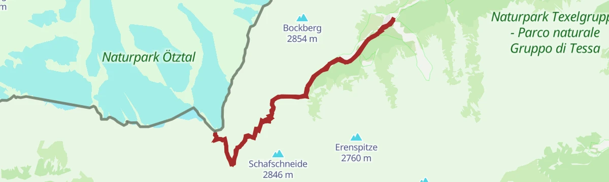 Route map: Escursione sull'Altissima (3482 m)